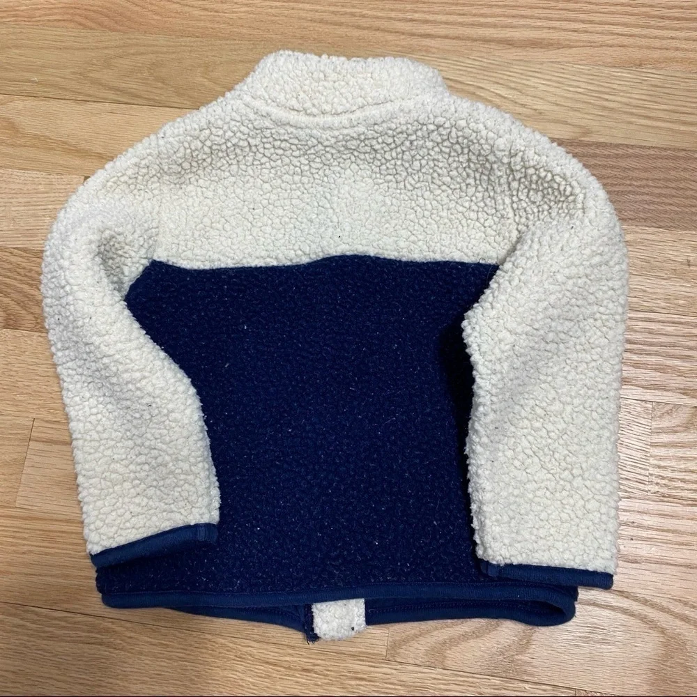Old Navy Teddy Sweatshirt Jacket 18-24 mos White Blue